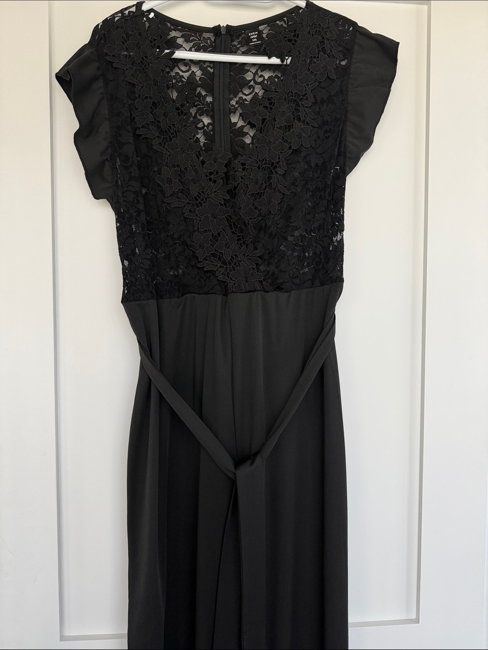 SHEIN Black Lace-Top Maxi Dress